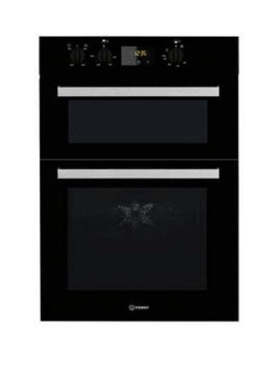 Indesit Aria Idd6340Bl Built-In Double Electric Oven - Black - Oven With Installation Indesit Aria Idd6340Bl Built-In Double Electric Oven - Black - Oven With Installation